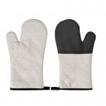 Blank Linen Sublimation Oven Gloves Silicone Heat Insulation Mitt For Microwave Oven for sale