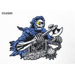 Intricate  Punk Skull Motorcycle Biker Patches Glue Backing Biker Vest Patches