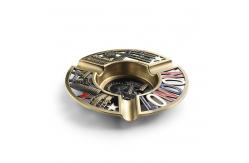 China Customized Rohs 118mm Round Metal Ashtray / Portable Cigarette Ashtray supplier