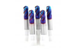 China 4Fl Diamond Ball Nose End Mill For Cutting Inconel 1/2 Shank supplier