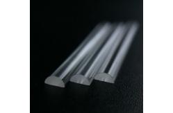 China Quartz Glass Rod Transparent Semi Round Specially Semicircular Heat Resistant supplier