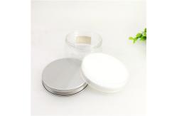 China 100ml Clear Plastic Cylinder With Aluminum Lid / Empty Cosmetic Jars supplier