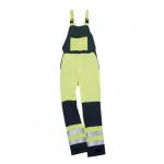 HIVIS Fire Retardant Bib Trousers , 99% cotton anti-statics fabric safety bib pants for sale