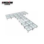 Portable Outdoor Glass Floor Wedding Dance Stage 1m 2m 4m Length for sale