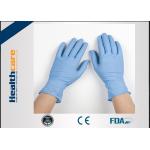Grade A Blue Nitrile Medical Grade Exam Disposable Gloves One Time Powder Free for sale