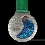 Flow Glitter Medals Globe Medal Design Round Shape With Arcylic Box for sale