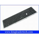 Waterproof Black Metal Panel Mount Keyboard With Trackball , Function Keys And Number Keypad