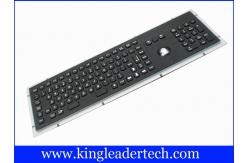 China Rugged Panel Mount Black Metal Keyboard With Trackball Function Keys And Number Keypad supplier