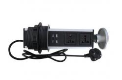 China Desktop Hidden Pop Up Worktop Socket Compact Form Design Fully Submersible supplier