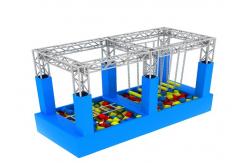 China American Inflatable Sports Games / Kids Game Ninja Warrior Obstacle Course Trampoline supplier