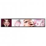 High Brightness Stretched Bar LCD Display 16.8 Inch Supermarket Digital Signage 14W for sale