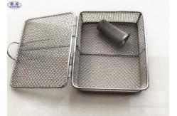 China Sterilization Stainless Steel Wire Mesh Baskets , Woven Rectangular Wire Mesh Basket supplier