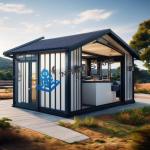 Beautiful Camping Prefabricated Steel Structure House Customized Convenient Installation