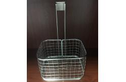 China SS304 Metal Houseware silver Plating Wire Mesh Hanging Baskets supplier