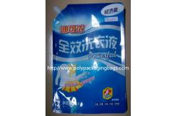 China 16 Oz Stand Up Pouch With Spout / Plastic Water Bag With Carabiner supplier