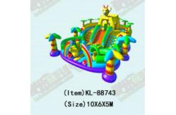 China Giraffe Theme Slide Inflatable Bouncy Castle With Palm Trees supplier