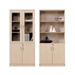 Wooden Office Bookcase Glass Door Document File Book Cabinet