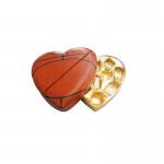 Heart Shape With Football Painted Leather Box For Chocolate for sale