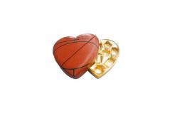 China Heart Shape With Football Painted Leather Box For Chocolate supplier