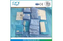 China Abdominal Blue Surgical Drape Laparotomy Drape SMS PP Material supplier