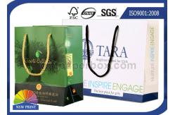 China Fancy Personalized Printing White Paper Bags with Long Cotton String Handle supplier