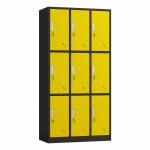 Home Office Use Lockable 9 Door Metal File Locker Freestanding