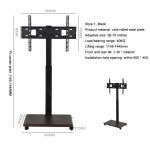 Motorized Flip up Style Mobile Tv Floor Stand with Lift Mechanism Supply for 46-75 Tv Screen Electric Lifting & Turning for sale