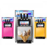 commercial Ice cream machine desktop three-color soft ice cream machine  stainless steel body for sale
