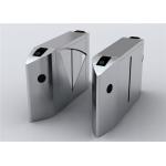 IP44 1.5mm Thickness Stainless Steel Flap Barriers Auto Reset 110V Waist High Turnstile for sale