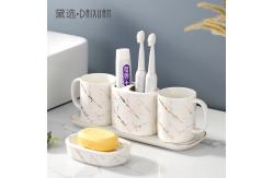 China Customized Ceramic Soap Dish For Standard Bathroom Accessories Vanity Sets supplier