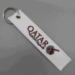 Qatar Airways Custom Patch Keychain Aviation Cultural Collection Compact Dual Sided for sale