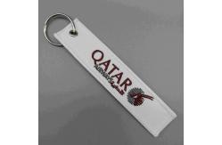 China Qatar Airways Custom Patch Keychain Aviation Cultural Collection Compact Dual Sided supplier