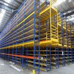 80*50mm Beam Q235B Warehouse Steel Mezzanine Rack 300kg/sqm for sale