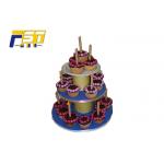 CMYK Printing 3 Tier Cardboard Cupcake Stand Customized Providing Mockup Design