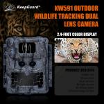 KW591 wildlife outdoor trail hunting camera no-glow Two sensor 1080P FHD Hunting Camera  night viison CMOS dual lens for sale
