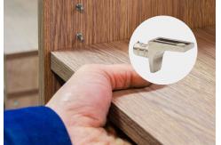 China 5*8mm Rectangle Zinc Alloy Shelf Holders, Furniture Hardware For Rta Furniture supplier