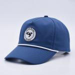 Wholesale Blue Rope Baseball Cap Custom Structured Embroidery Logo 5 Panel Golf Hats Gorras for sale