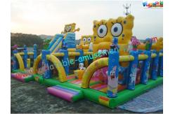China Spongebob Giant Inflatable Amusement Park , Inflatable Big Funcity Games supplier