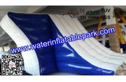 China Lake Inflatable Floating Water Slide / Inflatable Water Games Float Climb And Slide supplier
