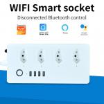 Remote Control Homekit Light Socket WiFi Automation TUYU Remote Control Wall Socket for sale