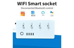 China Remote Control Homekit Light Socket WiFi Automation TUYU Remote Control Wall Socket supplier