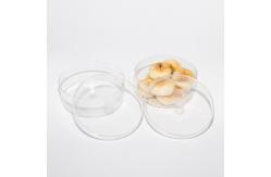 China Transparent Food Grade Round Container PET Plastic Box With Clear Lid supplier