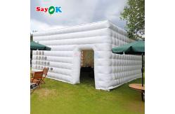China Free Design Huge White Cube Air Tents PVC Tarpaulin Event Inflatable Tent supplier