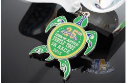 China Sea Turtle Design Custom Imitation Hard Enamel with Sublimated Ribbon supplier