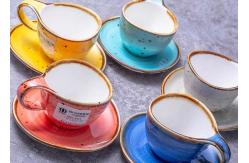 China 24pcs Color Reactive Glaze Ceramic Dinnerware Set supplier