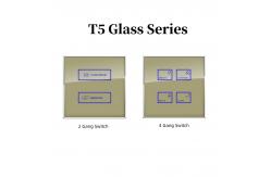 China Touch Screen Blue Light Wall Switch RS485 Glass Cover Controlling Light supplier