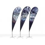 Digital Printed Feather Teardrop Advertising Flags Personalized Graphics for sale