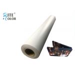 Waterproof White Inkjet Cotton Canvas Roll Matte 410gsm For Pigment / Dye Ink