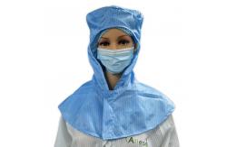 China Breathable ESD Antistatic Shawl Cap For Class 1000 Cleanroom supplier