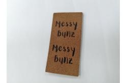 China Suede Microfiber PU Leather Label Washable With Embossed Logo supplier